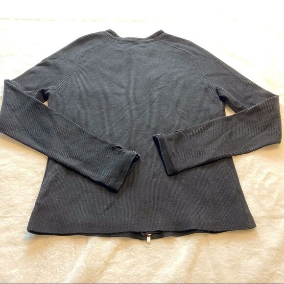Theory Dorynth Ether Suede Front Moto Jacket Size Medium. - Picture 2 of 12